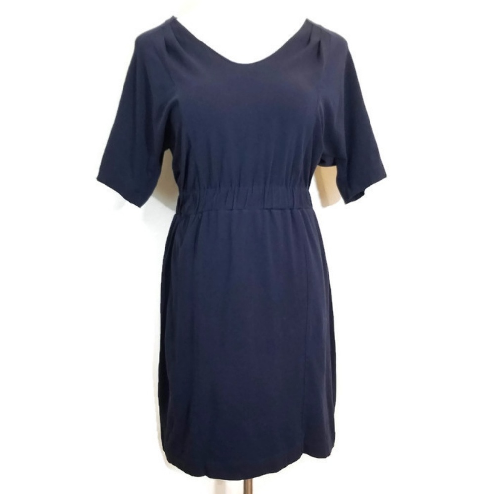 J. Crew Factory Navy Hideaway Dress Small